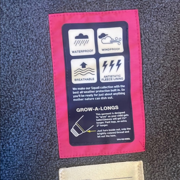 Lands' End Pink Ski Jacket with Hood - Picture 4 of 4